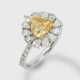 Eleganter Natural Fancy Yellow-Diamantring - фото 1