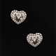 Paar charmante Herz-Ohrringe mit Diamanten - photo 1