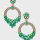 Paar glamouröse Smaragd-Ohrgehänge - Foto 1