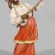 Äußerst seltene Figur eines orientalischen Banjospielers - Foto 1