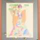 CESARE BENTIVOGLIO, "L´Insidia"(Die Falle), Zeichnung mit Wasserfarbe/Gouache, hinter Glas, monogrammiert, um 1910 - photo 1