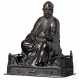 Bronzestatue des sitzenden Shou Xing, China, 19. Jhdt. - Foto 1