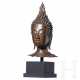 Buddha-Kopf aus Bronze, Nordthailand, wohl 18. Jhdt. - Foto 1