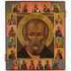 Sehr fein gemalte, große Ikone mit dem Heiligen Nikolaus von Myra und vielen Randheiligen, Russland, 19. Jhdt. - photo 1
