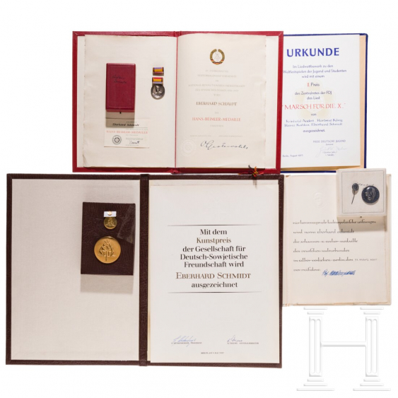 Eberhard Schmidt acht Auszeichnungen — Katalog A96 Orders and