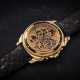 PIAGET, ALPHA REF. 15933, AN EXTREMELY RARE GOLD SKELETONIZED DIAL CHRONOGRAPH - фото 1