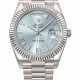 ROLEX. A RARE AND HEAVY PLATINUM AND AUTOMATIC WRISTWATCH WITH SWEEP CENTRE SECONDS, DAY, DATE AND BRACELET - фото 1
