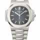 PATEK PHILIPPE. A RARE STAINLESS STEEL AUTOMATIC WRISTWATCH WITH SWEEP CENTRE SECONDS, DATE AND BRACELET - Foto 1