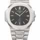 PATEK PHILIPPE. A VERY RARE STAINLESS STEEL AUTOMATIC WRISTWATCH WITH DATE AND BRACELET - photo 1