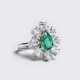 Natürlicher Smaragd-Diamant-Ring. - фото 1