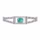 Bracelet with emerald ca. 2 ct and diamonds add. ca. 0,5 ct, - Foto 1