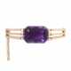 Bangle with octagonal amethyst ca. 25 ct and 8 diamonds together ca. 0,5 ct, - photo 1