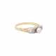 Ring with pearl and old cut diamonds together ca. 0,4 ct, - Foto 1