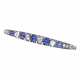 Pin with 5 sapphires and beautiful Antwerp diamond roses, - фото 1