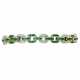 Bracelet with emerald carrés and diamonds of total approx. 0.6 ct, - фото 1