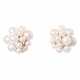 Ear clips/studs set with 12 pearls each, - фото 1