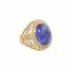 Ring with tanzanite cabochon approx. 18 ct, - photo 1