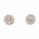 Pair of stud earrings with diamonds total ca. 0,7 ct, - Foto 1