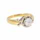 Solitaire ring with diamond 1,09ct, - фото 1