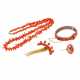 Jewelry set of 4 pieces with corals, - фото 1