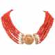 Coral necklace 6 rows - photo 1
