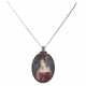 Antique pendant with fine miniature painting, - фото 1