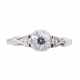 Solitaire ring with old cut diamond of ca. 0,5 ct, - Foto 1