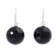 OLE LYNGGAARD Earrings with onyx and diamonds total approx. 0.2 ct, - Foto 1