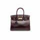 A SHINY BORDEAUX POROSUS CROCODILE BIRKIN 30 WITH GOLD HARDWARE - Foto 1