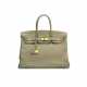 A CUSTOM SAUGE & BAMBOU CL&#201;MENCE LEATHER BIRKIN 35 WITH BRUSHED GOLD HARDWARE - Foto 1
