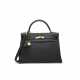A BLACK TOGO LEATHER RETOURN&#201; KELLY 32 WITH GOLD HARDWARE - фото 1