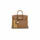 A LIMITED EDITION GOLD & AMBRE TOGO LEATHER OFFICIER BIRKIN 25 WITH PALLADIUM HARDWARE - фото 1