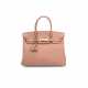 A TERRE CUITE OSTRICH BIRKIN 30 WITH GOLD HARDWARE - фото 1