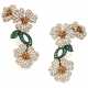 Diamond and emerald pavé flower sha… - Foto 1