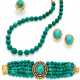 Turquoise, pearl and yellow gold je… - photo 1