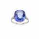 Cushion cut synthetic sapphire whit… - photo 1