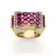 Oval ruby and round diamond yellow … - Foto 1