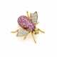 Diamond and pink sapphire pavè inse… - фото 1