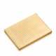 Yellow ribbed gold cigarette box, g… - photo 1