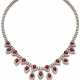 Round diamond and oval ruby white g… - фото 1