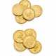 Yellow 24K gold lot comprising five… - фото 1