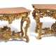 Pair of large Baroque console tables - photo 1