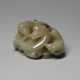 A JADE ORNAMENT OF TWO HAIDONGQIN BIRDS PECKING A GOOSE OF LIAO/JIN DYNASTY - photo 1