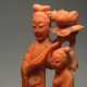 A PAIR OF CORAL LADIES ORNAMENT OF QING DYNASTY - photo 1