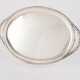 Large oval tray with laurel decor and lateral handles - фото 1