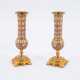 Pair of small candlesticks with cloisonné decor - photo 1