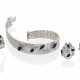Sapphire diamond set: bracelet, stud earrings and ring - Foto 1