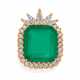 Emerald Diamond Pendant - фото 1