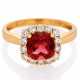 Tourmaline Diamond Ring - photo 1