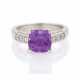 Amethyst Diamond Ring - фото 1